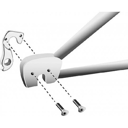 HG-103 eyelet with 2 screws M4x0.7, left