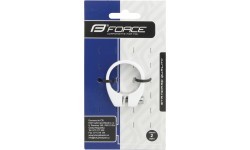 Sēdekļa stūres apskava FORCE 34,9 mm (alumīnija, balta)