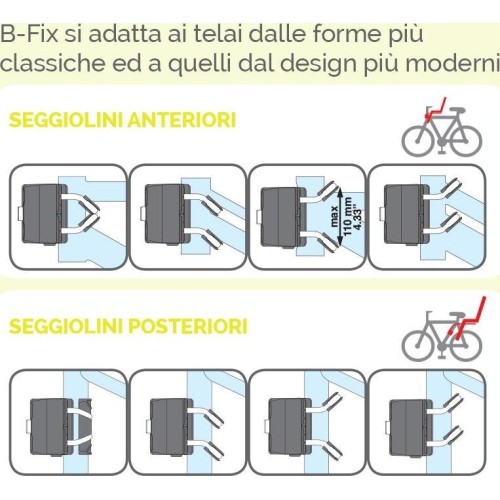 Bellelli B-Fix stiprinājums pie rāmja stiprināmiem bērnu sēdeklīšiem