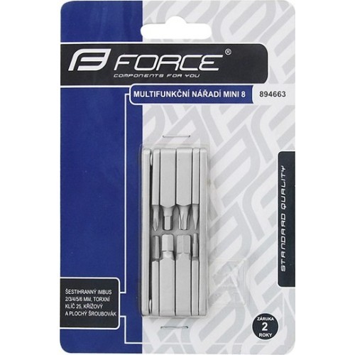 Force folding mini tool set, 8 functions
