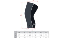 Ceļgalu sildītāji FORCE Wind-X, XL (melni)