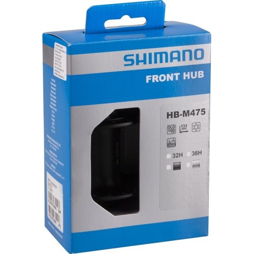 Shimano HBT3000 V-brake front hub 32H with quick release (black)