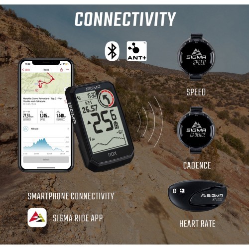 SIGMA ROX 4.0 Endurance GPS Black bike computer, sensor set
