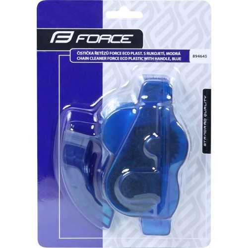 Ķēdes tīrītājs FORCE ECO, plastmasas, zils, ar rokturi
