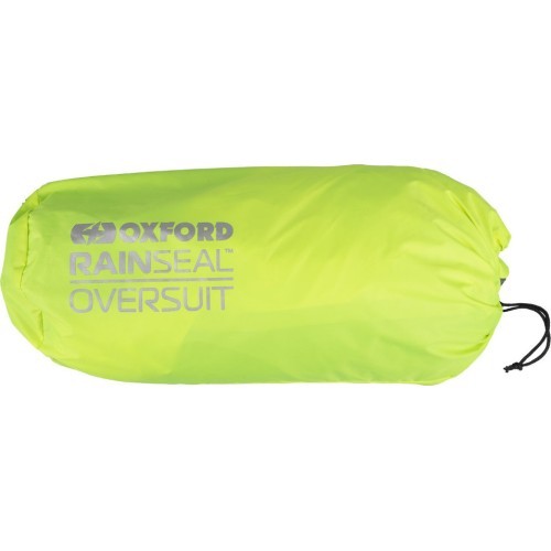 Ūdensizturīgs motociklista virsvalks Oxford Rain Seal, melns/dzeltens