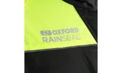 Ūdensizturīgs motociklista virsvalks Oxford Rain Seal, melns/dzeltens