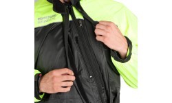 Ūdensizturīgs motociklista virsvalks Oxford Rain Seal, melns/dzeltens