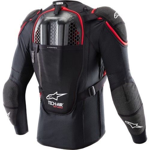 Gaisa spilvena veste Alpinestars Tech-Air Off-Road System, melna/sarkana