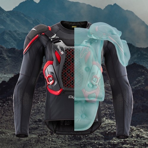 Gaisa spilvena veste Alpinestars Tech-Air Off-Road System, melna/sarkana