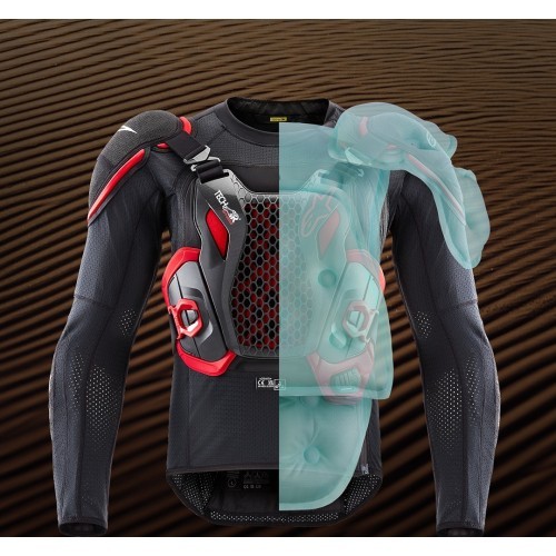Gaisa spilvena veste Alpinestars Tech-Air Off-Road System, melna/sarkana