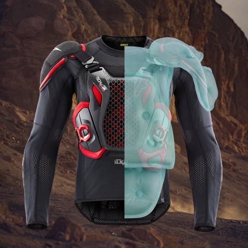 Gaisa spilvena veste Alpinestars Tech-Air Off-Road System, melna/sarkana