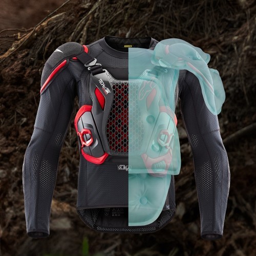 Gaisa spilvena veste Alpinestars Tech-Air Off-Road System, melna/sarkana