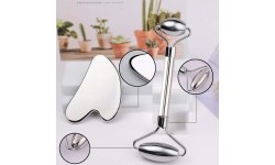 Metal Face Roller & Gua Sha Set inSPORTline Comesta Set