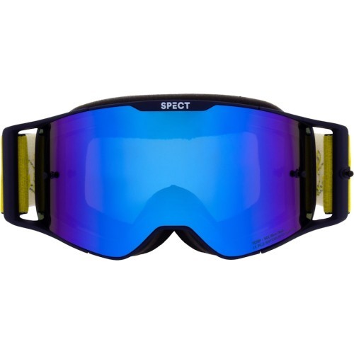 Очки для мотокросса Red Bull Spect Torp, матовые синие, синие зеркальные линзы