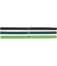 Puma AT Sportbands Womens Pack galvas saite, melna zila zaļa 053491 07