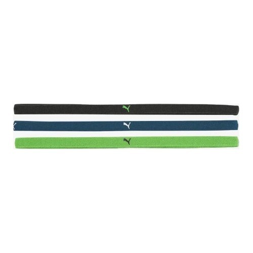 Puma AT Sportbands Womens Pack galvas saite, melna zila zaļa 053491 07