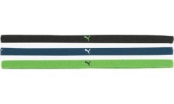 Повязка на голову Puma AT Sportbands Womens Pack чёрная синяя зелёная 053491 07