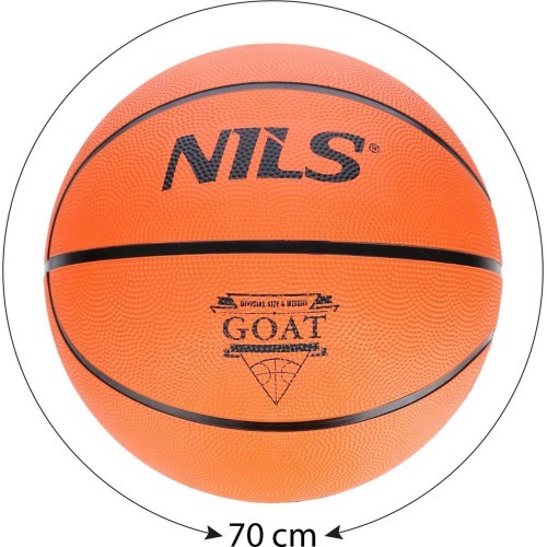 NPK252 PIŁKA DO KOSZYKÓWKI POMARAŃCZOWA GOAT 5 NILS
