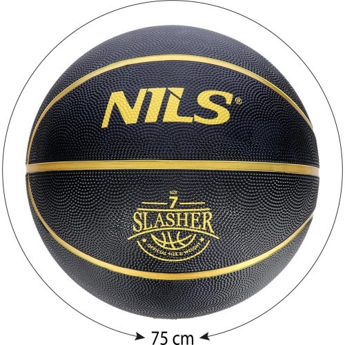 Баскетбольный мяч NILS NPK270 Slasher, чёрный, размер 7
