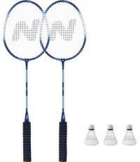 NRZ2052 ALUMINIUM / BADMINTON SET 2 RACKETS + 3 SHUTTLECOCKS + COVER NILS