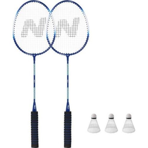 NRZ2052 ALUMINIUM / BADMINTON SET 2 RACKETS + 3 SHUTTLECOCKS + COVER NILS