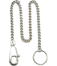 NICKEL-PLATED KNIFE CHAIN W. CARABINER