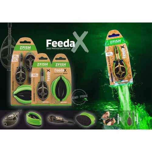 ZFISH Method Feeder Set Feeda X 20,30g + mold