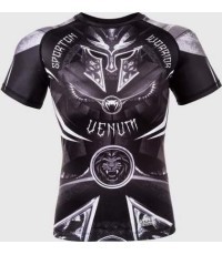 Venum Gladiator 3.0 rashguard krekls, īsām piedurknēm, melns/balts