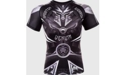 Venum Gladiator 3.0 Rashguard - Black/White - Short Sleeves