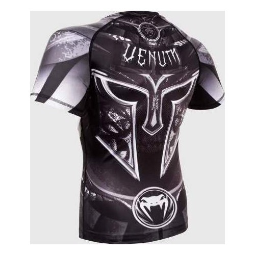 Venum Gladiator 3.0 Rashguard - Black/White - Short Sleeves
