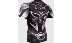 Venum Gladiator 3.0 Rashguard - Black/White - Short Sleeves