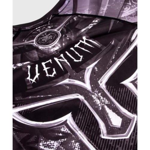 Venum Gladiator 3.0 Rashguard - Black/White - Short Sleeves