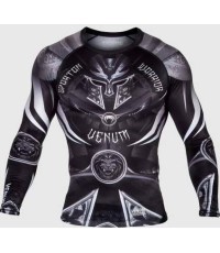Krekls Venum Gladiator 3.0 Rashguard ar garām piedurknēm, melns/balts