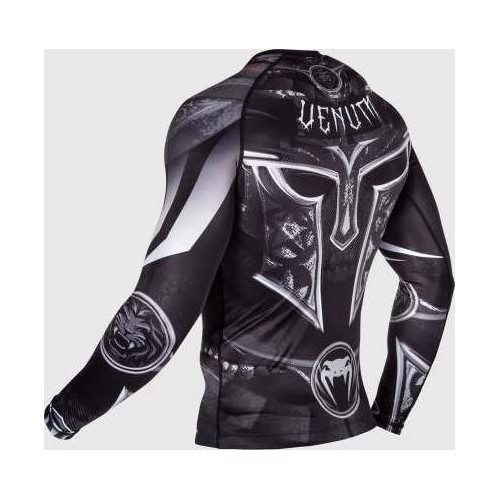 Рашгард Venum Gladiator 3.0 с длинным рукавом, чёрно-белый