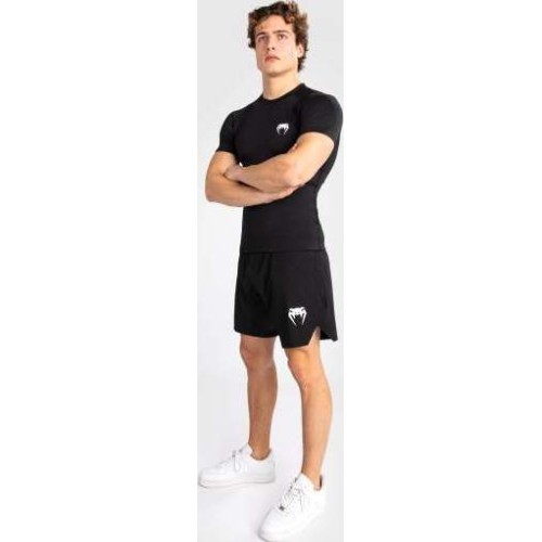 Мужской рашгард Venum Contender с коротким рукавом, чёрный/белый