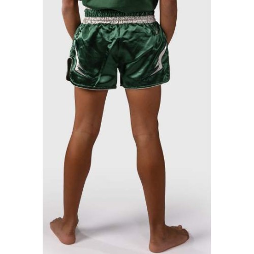 Venum Inferno Muay Thai Shorts - Forest Green/ Off White