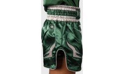 Venum Inferno Muay Thai Shorts - Forest Green/ Off White