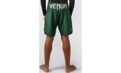 Venum Attack Kids Fightshorts - Forest Green/ Off White
