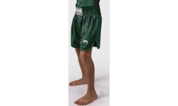 Venum Attack Kids Boxing Shorts - Forest Green/ Off White