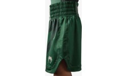 Venum Attack Kids Boxing Shorts - Forest Green/ Off White