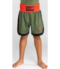 Venum Classic Kids Boxing Shorts - Army Green/Orange