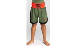 Venum Classic Kids Boxing Shorts - Army Green/Orange