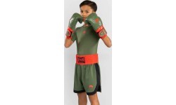 Venum Classic Kids Boxing Shorts - Army Green/Orange