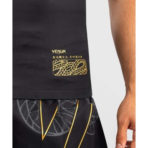 Venum Serpenti Sleeveless Rashguard - Black/Silver/Gold