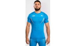 Рашгард Venum x WOW FC с коротким рукавом – Pacific Blue