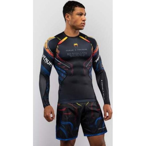 Venum x TEKKEN 8 Long Sleeve Rashguard - Yoshimitsu - Black/Orange