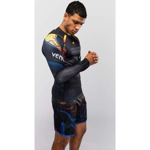 Venum x TEKKEN 8 Long Sleeve Rashguard - Yoshimitsu - Black/Orange