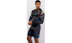 Venum x TEKKEN 8 Long Sleeve Rashguard - Yoshimitsu - Black/Orange