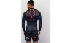 Venum x TEKKEN 8 rashguard krekls ar garām piedurknēm Yoshimitsu, melns/oranžs