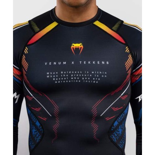 Venum x TEKKEN 8 Long Sleeve Rashguard - Yoshimitsu - Black/Orange
